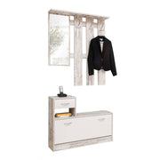 Vintage -Garderobengarderobe Weiß 100x25xh.180 cm Effez