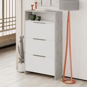 Kaju 3 Schuhbahnschuhe weiße Klappe und graue Marmoreffektstruktur Effez