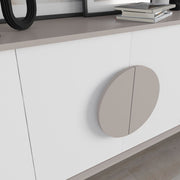 Madia Gora 180x35.6x82 cm Leichte Mokka mit weißen Türen