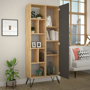 Jedda Rovere Library mit Anthrazit Anta L 80,6 x P 29,6 x H 191 cm