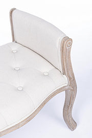 Klassische Einzelholz und natürliche Stoffbank Diva