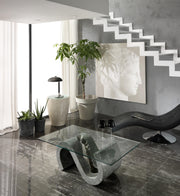 Transparent-Grau-Tabelle 70 cm x 120 cm H. 36 cm