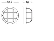 Plaf.c-Gabbia in Harz Echo rund schwarze Linie