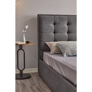 Doppelbett Coco Scuro Grey Stoffbehälter L 171 x P 209 x H 115 cm
