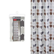 Duschvorhang mit Herzen in 240x200 Stoff mit Haken und Band.