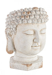 Buddha Kopf Vase Magnesia D35 cm