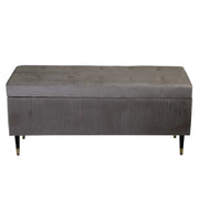 Rechteckige Beige Velvet Bench CM115x40H45