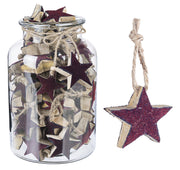 Samtiger roter Stella -Anhänger