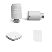 Smart Control Kit für Home Automation - 2 thermostatische Ventile, 1 Gateway und 1 Tür- und Fenstersensor - Abmessungen: 193x130x105 mm