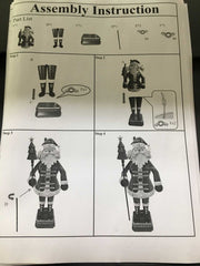 Santa Claus Red Metal LED CM40X30H135