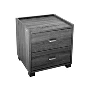 Grauer Raum Nachttisch in Kit Zwei Schubladen 43x40x44h cm