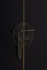 Mobile 2 Türen - 2 Schubladen Peking schwarzer Holzdesignstil