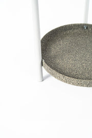 Weißer und grau Metallgrau -Topf 50h cm