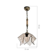 Federlampe Wolga Mdl3781 Altes Gold und Rauchglas