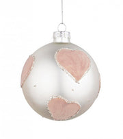 12x Sphere Vt Chic Silver Op Heart Pink D80