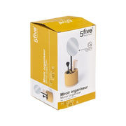 Moderner Spiegel mit Gelbspeicher gelber Durchmesser 14x H35 cm