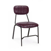 Debbie Bordeaux Vintage Chair in Eco -Leather