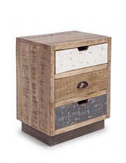 Vintage Room -Nachttisch 3 Schubladen