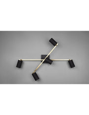 Marley Spotlight 5 Gold Beeren 5 schwarze zylindrische Flecken Trio Lighting Trio