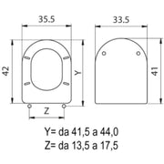 Wasserabdeckungen für die Ausführung mit einstellbaren Metallscharnieren
