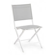 Outdoor -Stuhl in Aluminium White Grey Elin 47x57x H88 cm
