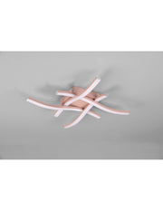 Moderne Deckenleuchte Hashtag Route Rosegold LED 4000k Trio Lighting