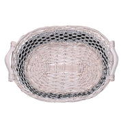 Cesta Wicker Wicker Oval Blue Verflechtung CM67/75x42H12