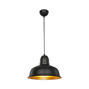 Kumbet Suspension Lampe MDL3053 Schwarzes Metall -Innenraum Gold