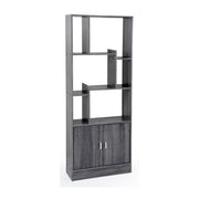 Beschriebener Büro -Bücherregal mit geschlossenem Fach grau 70 x 24 x 170 cm cm