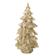 Weißer Glitzerharz -Baum Gold CM Ø24H46