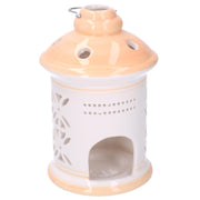 Runde orangefarbene Keramiklaterne CMø11.5H17.5