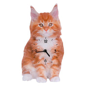 Orange Cat Wood Uhr CM30x16x3
