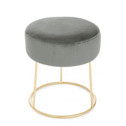 Pouf Clarissa Grey Gold Design 35 x 40 h cm