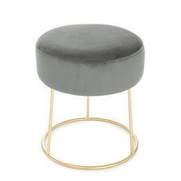 Pouf Clarissa Grey Gold Design 35 x 40 h cm