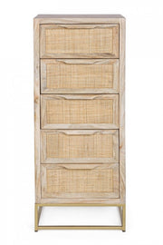 Kader 5 Schubladen in natürlichen Vintage -Style -Holzschubladen