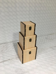 Öko-Leder-Box 1-3 Holzeffektgerüst CM22X22H22