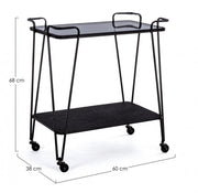 Black Metal Zaira Trolley