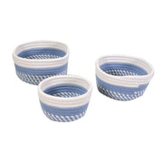 1-3 Blau weiß weißer Tondo gewebt CMø20h9 Stoff