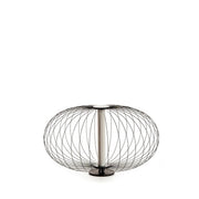 LED -Tischlampe in poliertem schwarzem Stahllampenschirm 50x50xh. 29 cm