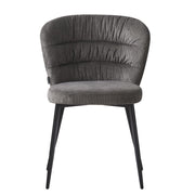 Klontar gepolsterter Stuhl im grauen Stoff 79x56x57,5 cm