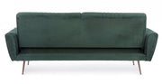Drei -Seerer -Sofa Bett in dunkelgrünem Samt Johnny 210x83x H85 cm