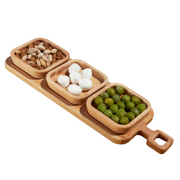 Magerer mit Buchenholzgriff mit 3 Tabletts