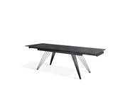 Erweiterbare schwarze Tischplatten 90 cm x 160-240 cm cm H. 76 cm
