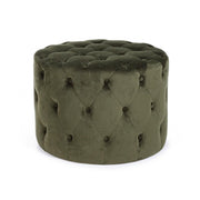 Vintage Green Pouf Velvet 60 x 42 h cm cm