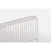 Zeitgenössischer Stuhl in Stahl und weißer Kubo Lucila 45x55x H85 cm