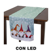 Runner Fabric Gnomi LED Blue CM40x150