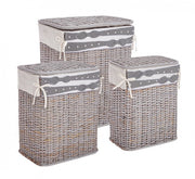 Set3 p.biancheria elegant rett Grigio