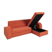 Winkelsofa Alyssa Halbinsel Reversible Orange 247x157