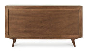 Credenka 2 Türen - 3 Schubladen braun im Vintage -Stil Holz
