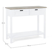 Rustikale Konsole Dorotea 2 schäbige Schubladen